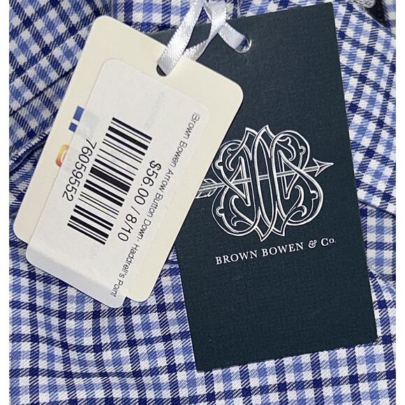 Bowen Arrow Haddrell's Point Plaid Cotton Button-Down Shirt Boy's 8/10 - Picture 7 of 7